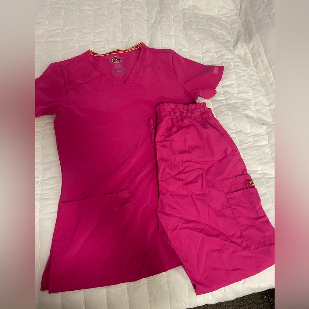 Dickies Scrub Set Hot Pink